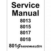 JCB 8013, 8015, 8017, 8018, 801 Gravemaster Mini Excavator Service Manual - 9803/3105-3