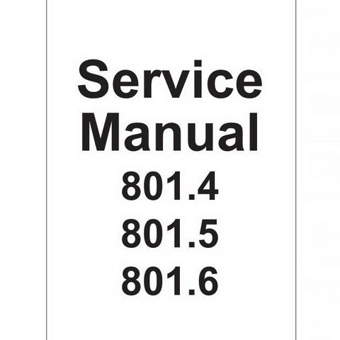 JCB 801.4, 801.5, 801.6 Mini Excavator Service Manual - 9803/3130-1