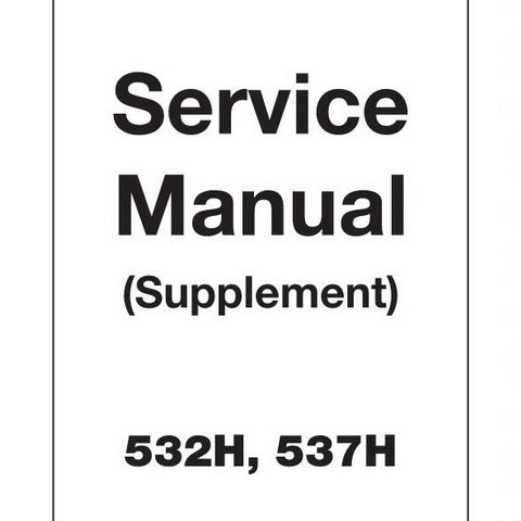 JCB 532H, 537H Loadalls Service Manual (Supplement) - 9803/3641