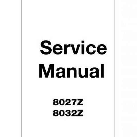 JCB 8027Z, 8032Z Mini Excavator Service Manual - 9803/9300-1