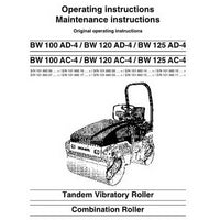 Bomag BW100AD-4/BW120AD-4/BW125AD-4/BW100AC-4/BW120AC-4/BW125AC-4 Roller Operation and Maintenance Instructions Manual