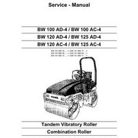 Bomag BW100AD-4/BW100AC-4/BW120AD-4/BW125AD-4/BW120AC-4/BW125AC-4 Tandem Vibratory Roller / Combination Roller Service Manual