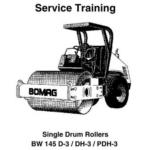 Bomag Single Drum Rollers BW124DH-3/BW124PDH-3/BW124PDB-3/BW145D-3/BW145DH-3/BW145PDH-3 Service Training Manual