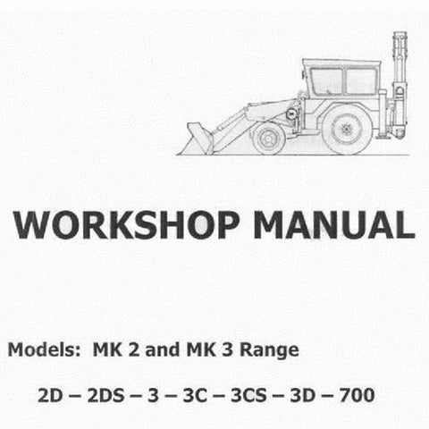 JCB MK 2 and MK 3 Range Excavator Loader Service Manual