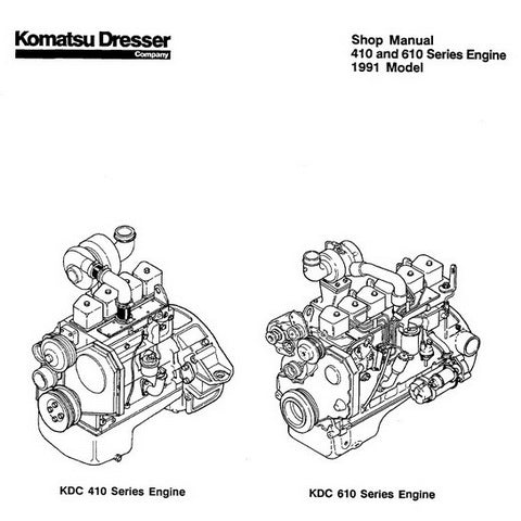 Komatsu 410 & 610 Series Engine 1991 Model Shop Manual - CEBD610SHO