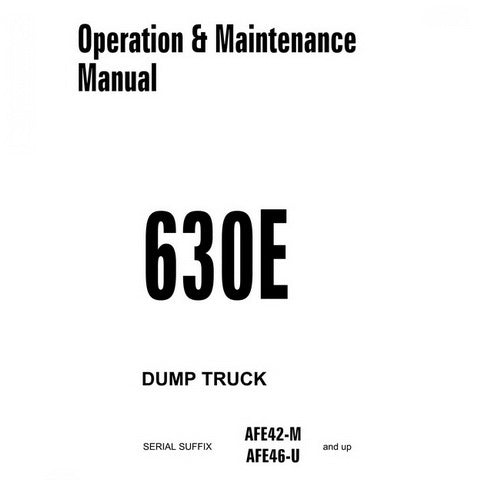 Komatsu 630E Dump Truck Operation & Maintenance Manual - DG738