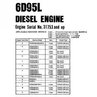 Komatsu 6D95L Diesel Engine Parts Book