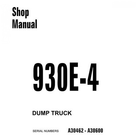 Komatsu 930E-4 Dump Truck Shop Manual (A30462-A30600) - CEBM017904