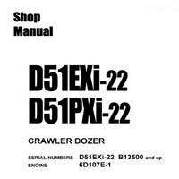 Komatsu D51EXi-22, D51PXi-22 Crawler Dozer (B13500 and up) Shop Manual - KEBM028601
