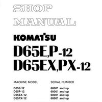Komatsu D65E-12, D65P-12, D65EX-12, D65PX-12 Bulldozer (60001 and up) Shop Manual - SEBM001922