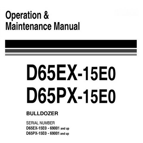 Komatsu D65EX-15E0, D65PX-15E0 Bulldozer (69001 and up) Operation & Maintenance Manual - EEAM024400