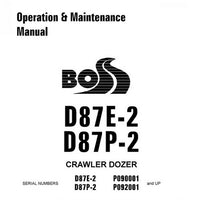 Komatsu D87E-2, D87P-2 Crawler Dozer Operation & Maintenance Manual - CEAM007302