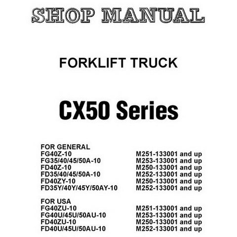 Komatsu CX50 Series Forklift Truck Shop Manual - BEC10E1-01AA