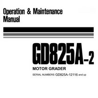 Komatsu GD825A-2 Motor Grader Operation & Maintenance Manual (12116 and up) - PEN00013-00
