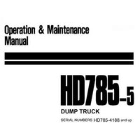 Komatsu HD785-5 Dump Truck Operation & Maintenance Manual (4188 and up) - SEAM028205P
