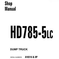 Komatsu HD785-5LC Dump Truck Shop Manual (A10316 and up) - CEBM013800