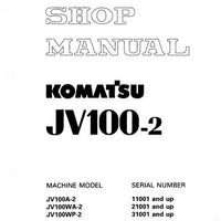 Komatsu JV100-2 Vibratory Smooth Drum Roller Shop Manual - SEBM011404