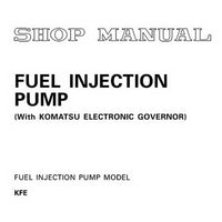 Komatsu KP21 Fuel Injection Pump Models Shop Manual - SEBM012702
