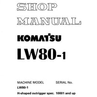 Komatsu LW80-1 Rough Terrain Crane Shop Manual (10001 and up) - SEBM003801