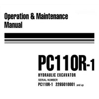 Komatsu PC110R-1 Hydraulic Excavator Operation & Maintenance Manual (2265010001 and up) - WEAM000402