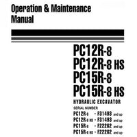 Komatsu PC12R-8, PC12R-8 HS, PC15R-8, PC15R-8 HS Hydraulic Excavator Operation & Maintenance Manual - WEAM002702