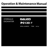 Komatsu PC130-7 Galeo Hydraulic Excavator Operation & Maintenance Manual (71994 and up) - TEN00166-01