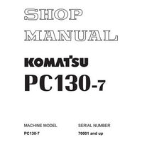 Komatsu PC130-7 Hydraulic Excavator Shop Manual (70001 and up) - SEBM036303
