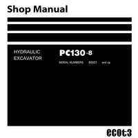 Komatsu PC130-8 Hydraulic Excavator Shop Manual (80001 and up) - SEN03763-02