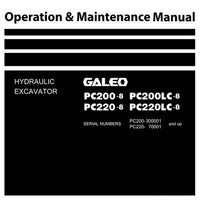 Komatsu PC200-8, PC200LC-8, PC220-8, PC220LC-8 Galeo Hydraulic Excavator Operation & Maintenance Manual - TEN00116-03
