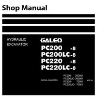 Komatsu PC200-8, PC200LC-8, PC220-8, PC220LC-8 Galeo Hydraulic Excavator Shop Manual - SEN00084-07