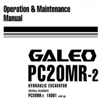 Komatsu PC20MR-2 Galeo Hydraulic Excavator Operation & Maintenance Manual (15001 and up) - WEAM007000