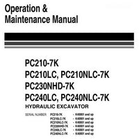 Komatsu PC210-7K, PC210LC, PC210NLC-7K, PC230NHD-7K, PC240LC, PC240NLC-7K Hydraulic Excavator Operation & Maintenance Manual (K40001 and up) - UEAM001704