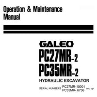 Komatsu PC27MR-2, PC35MR-2 Galeo Hydraulic Excavator Operation & Maintenance Manual - TEN00115-00