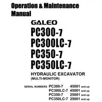 Komatsu PC300-7, PC300LC-7, PC350-7, PC350LC-7 Galeo Hydraulic Excavator Operation & Maintenance Manual - TEN00055-01