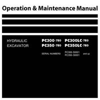 Komatsu PC300-7E0, PC300LC-7E0, PC350-7E0, PC350LC-7E0 Hydraulic Excavator Operation & Maintenance Manual - TEN00117-08