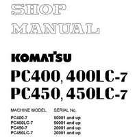 Komatsu PC400-7, PC400LC-7, PC450-7, PC450LC-7 Hydraulic Excavator Shop Manual - SEBM033007