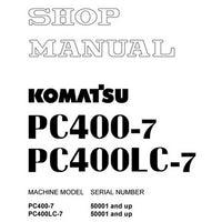 Komatsu PC400-7, PC400LC-7 Hydraulic Excavator Shop Manual (50001 and up) - SEBM037600