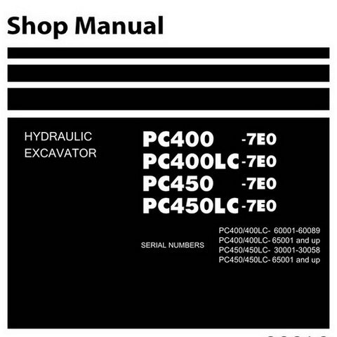 Komatsu PC400-7E0, PC400LC-7E0, PC450-7E0, PC450LC-7E0 Hydraulic Excavator Shop Manual - SEN03578-01