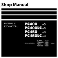 Komatsu PC400-8, PC400LC-8, PC450-8, PC450LC-8 Hydraulic Excavator Shop Manual (70001 and up) - SEN02223-05