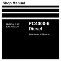 Komatsu PC4000-6 Diesel Hydraulic Mining Excavator Shop Manual (08199 and up)