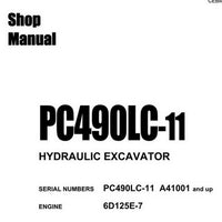 Komatsu PC490LC-11 Hydraulic Excavator Shop Manual (A41001 and up) - CEBM028301
