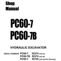 Komatsu PC60-7, PC60-7B Hydraulic Excavator Shop Manual - SEBM010911