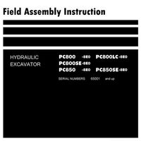Komatsu PC800-8E0, PC800LC-8E0, PC800SE-8E0, PC850-8E0, PC850SE-8E0 Hydraulic Excavator Field Assembly Instruction - GEN00102-02