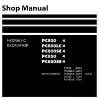 Komatsu PC800-8, PC800LC-8, PC800SE-8, PC850-8, PC850SE-8 Hydraulic Excavator Shop Manual - SEN00373-12