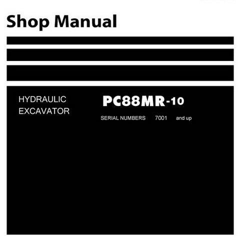 Komatsu PC88MR-10 Hydraulic Excavator Shop Manual (7001 and up) - SEN06467-02