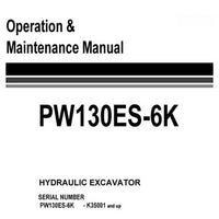 Komatsu PW130ES-6K Hydraulic Excavator Operation & Maintenance Manual (K35001 and up) - UEAM000905