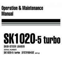 Komatsu SK1020-5 turbo Skid-Steer Loader Operation & Maintenance Manual (37CTF00432 and up) - WEAM005205