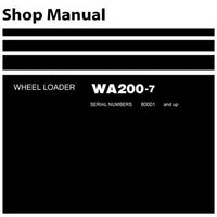 Komatsu WA200-7 Wheel Loader Shop Manual (80001 and up) - SEN06503-03