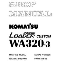 Komatsu WA320-3 avance Wheel Loader Shop Manual (50001 and up) - SEBM010303