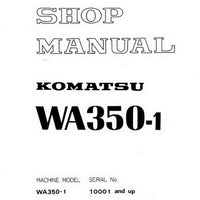 Komatsu WA350-1 Wheel Loader Shop Manual (10001 and up) - SEBM04230107